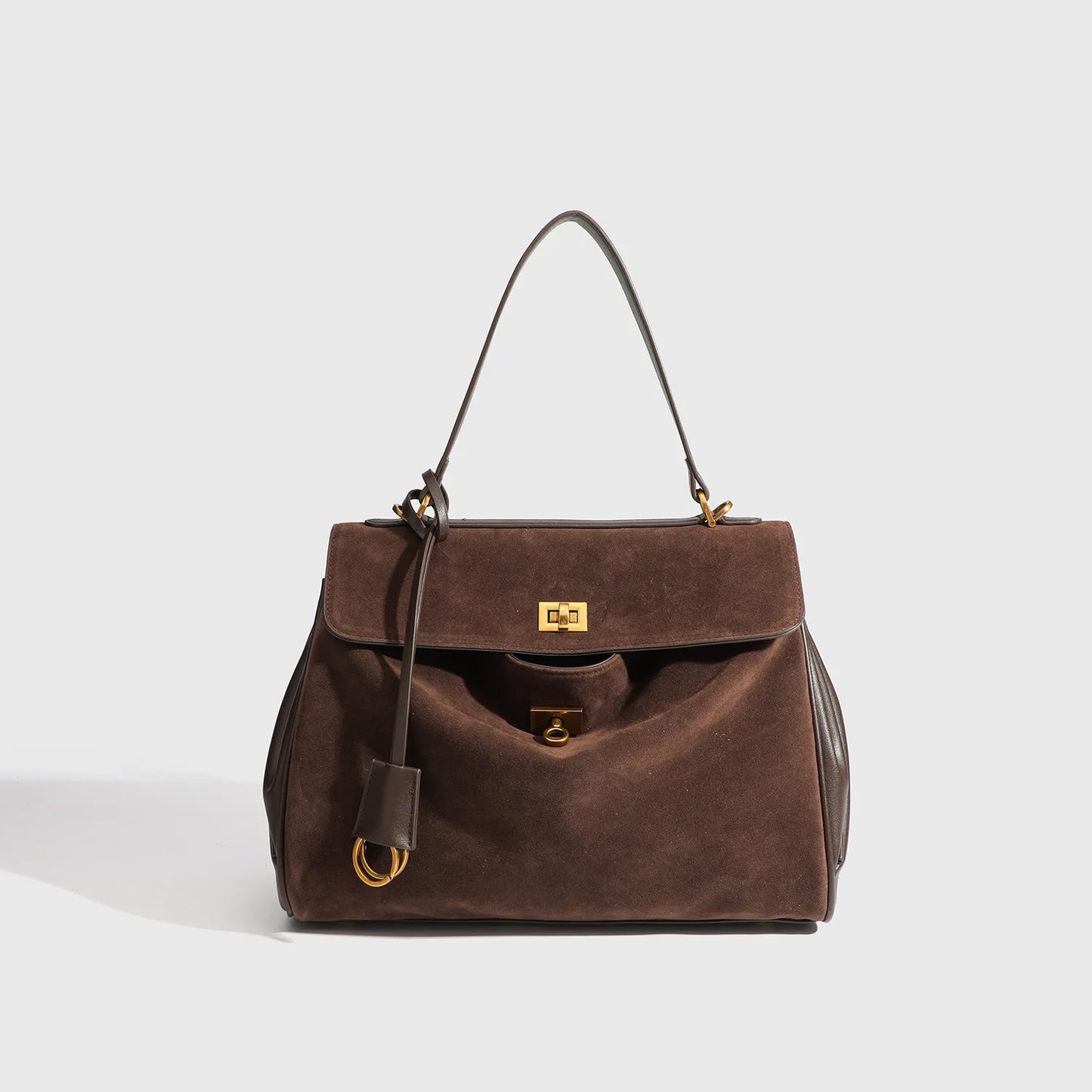 Suede Buckle Bag